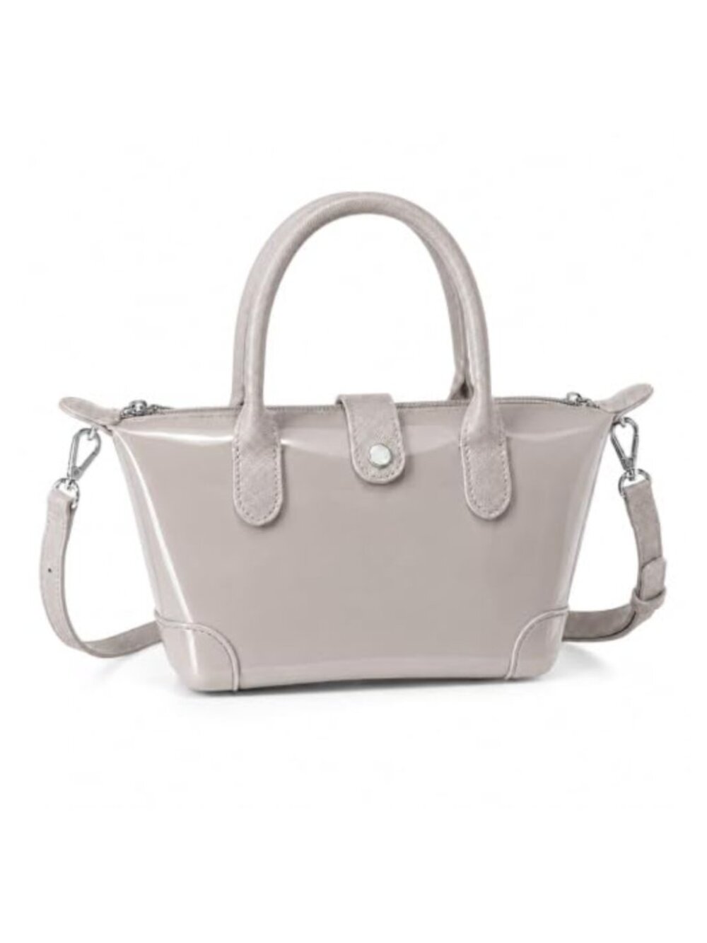 Glossy Jelly Mini Dumpling Crossbody Tote Waterproof Removable Strap